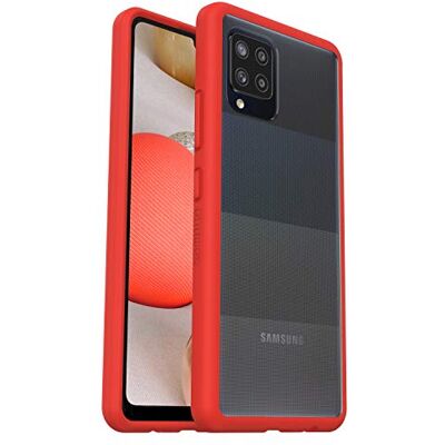 Otterbox Funda para Samsung Galaxy A42 5G Sleek,Resistente a Golpes y caídas,Ultra-Fina, Protectora,Testada con los estándares Militares anticaídas, Transparente/Rojo, Sin Caja Retail Otterbox Funda para Samsung Galaxy A42 5G Sleek,Resistente a Golpes y caídas,Ultra-Fina, Protectora,Testada con los estándares Militares anticaídas, Transparente/Rojo, Sin Caja Retail