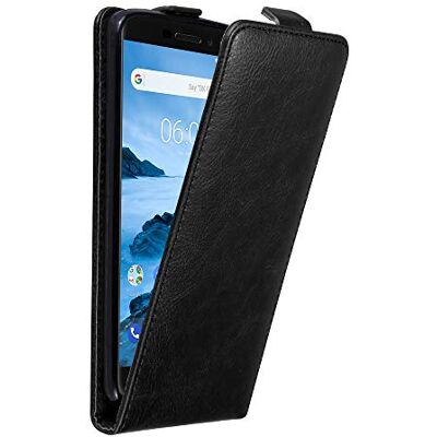 Cadorabo Funda para Nokia 6.1 2018 in Negro Antracita Cubierta Proteccíon Estilo Flip con Cierre Magnético Etui Case Cover Carcasa Cadorabo Funda para Nokia 6.1 2018 in Negro Antracita Cubierta Proteccíon Estilo Flip con Cierre Magnético Etui Case Cover Carcasa