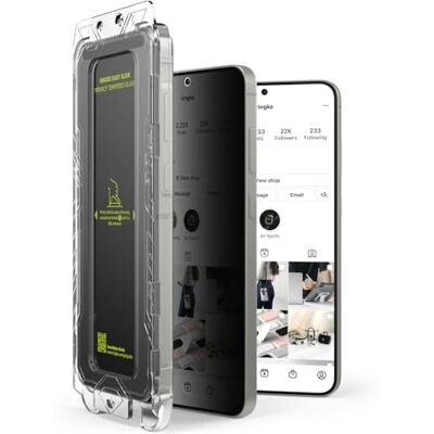 Ringke Pack de 2, Easy Slide Privacy Tempered Glass para Protector Pantalla Samsung Galaxy S25 Plus y Galaxy S24 Plus, Fácil instalación, Protector de Pantalla Privacidad Vidrio Templado Ringke Pack de 2, Easy Slide Privacy Tempered Glass para Protector Pantalla Samsung Galaxy S25 Plus y Galaxy S24 Plus, Fácil instalación, Protector de Pantalla Privacidad Vidrio Templado