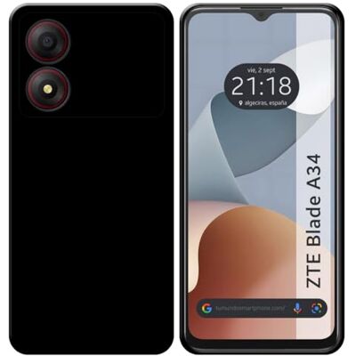Tumundosmartphone Funda Silicona Gel TPU Negra para Zte Blade A34 4G Tumundosmartphone Funda Silicona Gel TPU Negra para Zte Blade A34 4G