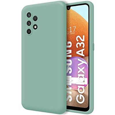 Tumundosmartphone Funda Silicona Líquida Ultra Suave para Samsung Galaxy A32 4G color Verde Tumundosmartphone Funda Silicona Líquida Ultra Suave para Samsung Galaxy A32 4G color Verde