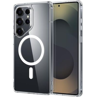 ESR Funda MagSafe para Samsung Galaxy S25 Ultra, Transparente Resistente al amarilleo, Ultra delgado, Protección caídas 3X militar, Funda magnética para móvil, Absorción de impactos ESR Funda MagSafe para Samsung Galaxy S25 Ultra, Transparente Resistente al amarilleo, Ultra delgado, Protección caídas 3X militar, Funda magnética para móvil, Absorción de impactos