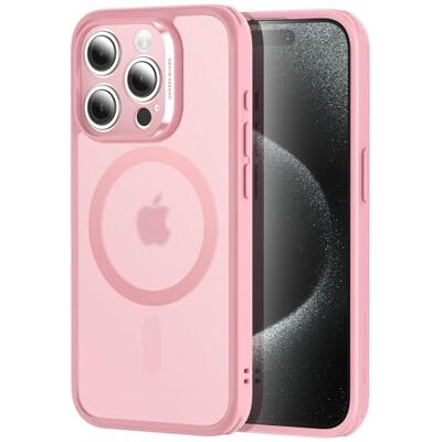 ESR Set Funda para iPhone 15 Pro (5 en 1), Funda Mate Translúcida con Protector de Pantalla y Protectores para Lentes, Compatible con MagSafe, Protección Grado Militar, Serie Classic, Rosa Esmerilado ESR Set Funda para iPhone 15 Pro (5 en 1), Funda Mate Translúcida con Protector de Pantalla y Protectores para Lentes, Compatible con MagSafe, Protección Grado Militar, Serie Classic, Rosa Esmerilado
