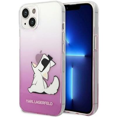 Funda de Cuero Perforada con Logo Karl Lagerfeld para iPhone 14 Plus - Funda Funda de Cuero Perforada con Logo Karl Lagerfeld para iPhone 14 Plus - Funda