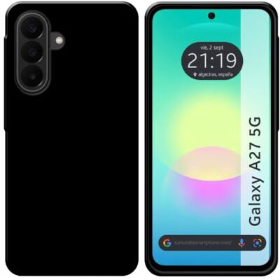 Tumundosmartphone Funda Silicona Gel TPU Negra para Samsung Galaxy A27 5G Tumundosmartphone Funda Silicona Gel TPU Negra para Samsung Galaxy A27 5G