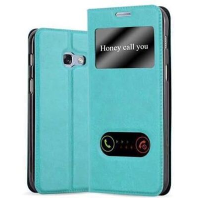 Cadorabo Funda Libro para Samsung Galaxy A5 2017 en Turquesa Menta Cubierta Proteccíon con Cierre Magnético, Función de Suporte y 2 Ventanas- Etui Case Cover Carcasa Cadorabo Funda Libro para Samsung Galaxy A5 2017 en Turquesa Menta Cubierta Proteccíon con Cierre Magnético, Función de Suporte y 2 Ventanas- Etui Case Cover Carcasa