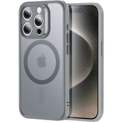 ESR Set Funda para iPhone 15 Pro MAX (5 en 1), Funda Mate Translúcida con Protector de Pantalla y Protectores Lentes, Compatible con MagSafe, Protección Grado Militar, Serie Classic, Gris Esmerilado ESR Set Funda para iPhone 15 Pro MAX (5 en 1), Funda Mate Translúcida con Protector de Pantalla y Protectores Lentes, Compatible con MagSafe, Protección Grado Militar, Serie Classic, Gris Esmerilado