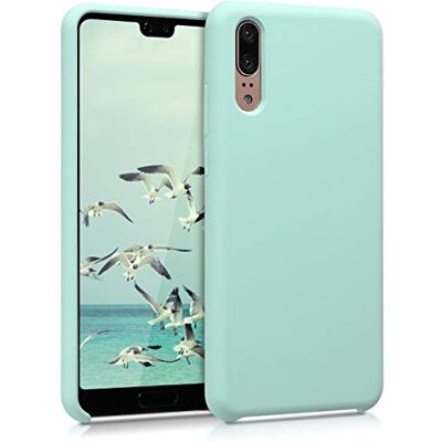 kwmobile Carcasa Compatible con Huawei P20 Funda Case TPU y Silicona antigolpes Apto Carga inalámbrica Menta Mate kwmobile Carcasa Compatible con Huawei P20 Funda Case TPU y Silicona antigolpes Apto Carga inalámbrica Menta Mate