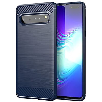 Cadorabo Funda para Samsung Galaxy S10 5G en AZUL CEPILLADO Funda para Teléfono Móvil Fabricada en Silicona TPU en Acero Inoxidable Fibra Óptica de Carbono Funda Protectora Funda Clanda Ultra Fina Cadorabo Funda para Samsung Galaxy S10 5G en AZUL CEPILLADO Funda para Teléfono Móvil Fabricada en Silicona TPU en Acero Inoxidable Fibra Óptica de Carbono Funda Protectora Funda Clanda Ultra Fina