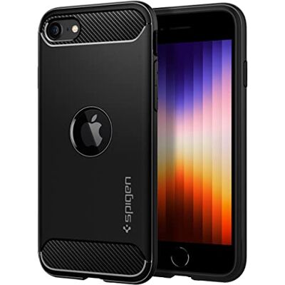 Spigen Funda Rugged Armor para iPhone SE 2022 / iPhone SE 2020 Negro mate Spigen Funda Rugged Armor para iPhone SE 2022 / iPhone SE 2020 Negro mate