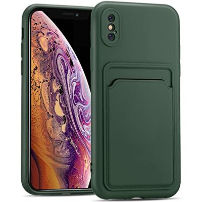 Verco para iPhone X/XS Funda con Tarjetero, Carcasa Protectora con Ranura para Tarjetas, protección antigolpes de TPU y Forro de Microfibra, Compatible con iPhone X/XS (5,8 Pulgadas), Verde Verco para iPhone X/XS Funda con Tarjetero, Carcasa Protectora con Ranura para Tarjetas, protección antigolpes de TPU y Forro de Microfibra, Compatible con iPhone X/XS (5,8 Pulgadas), Verde