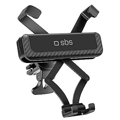 SBS Soporte para teléfono móvil con Cierre automático por Gravedad, Soporte para teléfono de Coche para boquillas de aireación, con Espaciador para Alta Estabilidad SBS Soporte para teléfono móvil con Cierre automático por Gravedad, Soporte para teléfono de Coche para boquillas de aireación, con Espaciador para Alta Estabilidad