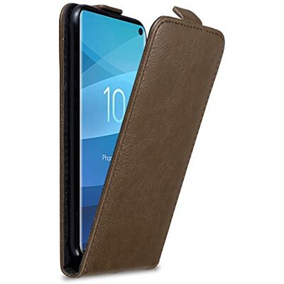 Cadorabo Funda para Samsung Galaxy S10 in MARRÓN CAFÉ Cubierta Proteccíon Estilo Flip con Cierre Magnético Etui Case Cover Carcasa Cadorabo Funda para Samsung Galaxy S10 in MARRÓN CAFÉ Cubierta Proteccíon Estilo Flip con Cierre Magnético Etui Case Cover Carcasa