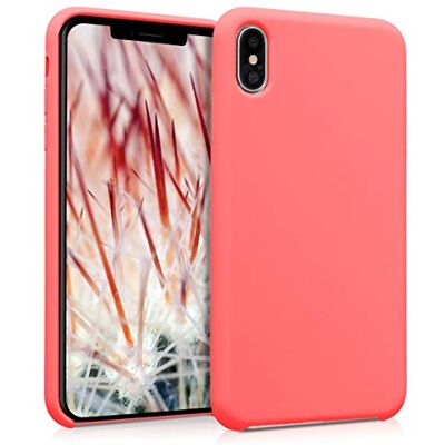 kwmobile Carcasa Compatible con Apple iPhone XS MAX Funda Case TPU y Silicona antigolpes Apto Carga inalámbrica Coral neón kwmobile Carcasa Compatible con Apple iPhone XS MAX Funda Case TPU y Silicona antigolpes Apto Carga inalámbrica Coral neón