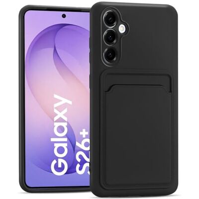 Verco Funda para Samsung Galaxy S26+ Carcasa de Silicona, Funda para Teléfono Móvil con Tarjetero Funda Delgada para Samsung S26 Plus 5G Funda Negro Verco Funda para Samsung Galaxy S26+ Carcasa de Silicona, Funda para Teléfono Móvil con Tarjetero Funda Delgada para Samsung S26 Plus 5G Funda Negro