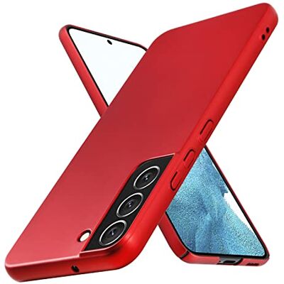 Cadorabo Funda para Samsung Galaxy S22 Plus en Metal Rojo Cubierta Protección de Plástico Duro Super Delgada e Inflexible con Antichoque Case Cover Carcasa Protectora Ligera Cadorabo Funda para Samsung Galaxy S22 Plus en Metal Rojo Cubierta Protección de Plástico Duro Super Delgada e Inflexible con Antichoque Case Cover Carcasa Protectora Ligera