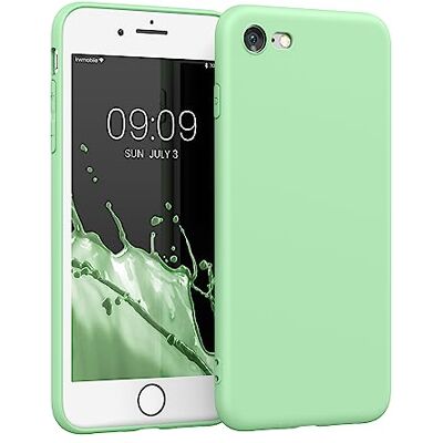 kwmobile Carcasa Compatible con Apple iPhone SE (2022/2020) / 8/7 Funda con Bordes elevados Apto Carga inalámbrica Menta Mate Mate kwmobile Carcasa Compatible con Apple iPhone SE (2022/2020) / 8/7 Funda con Bordes elevados Apto Carga inalámbrica Menta Mate Mate