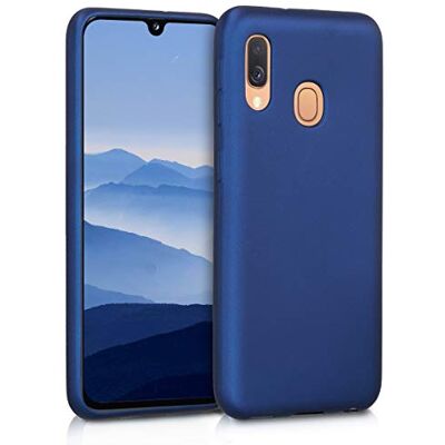 kwmobile Funda para Samsung Galaxy A40 Carcasa Case TPU y Silicona Ultrafino Antigolpes con Bordes elevados Apto Carga inalámbrica Azul Metalizado kwmobile Funda para Samsung Galaxy A40 Carcasa Case TPU y Silicona Ultrafino Antigolpes con Bordes elevados Apto Carga inalámbrica Azul Metalizado