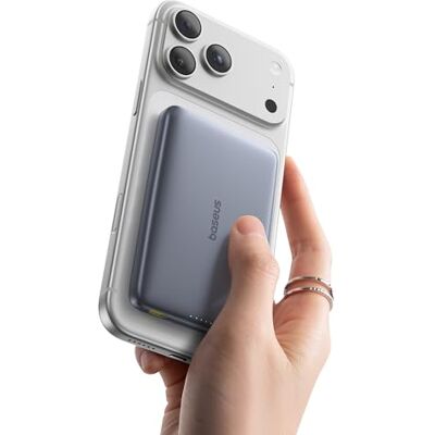 Baseus Picogo AM41 Power Bank, 10000mAh Qi2 Magsafe Powerbank 15W Wireless, Ultra Slim, PD 27W de Carga Rápida, Bateria Externa Magnética para iPhone 17/16/15/14/13/12, Gris Baseus Picogo AM41 Power Bank, 10000mAh Qi2 Magsafe Powerbank 15W Wireless, Ultra Slim, PD 27W de Carga Rápida, Bateria Externa Magnética para iPhone 17/16/15/14/13/12, Gris