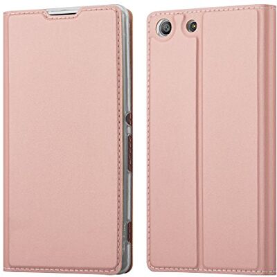 Cadorabo Funda Libro para Sony Xperia M5 en Classy Oro Rosa Cubierta Proteccíon con Cierre Magnético, Tarjetero y Función de Suporte Etui Case Cover Carcasa Cadorabo Funda Libro para Sony Xperia M5 en Classy Oro Rosa Cubierta Proteccíon con Cierre Magnético, Tarjetero y Función de Suporte Etui Case Cover Carcasa