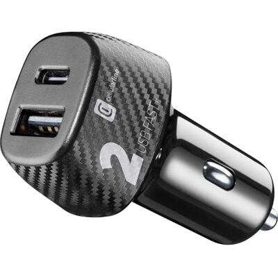 cellularline Cargador de Coche para Encendedor de Cigarrillos 12/24 V con Toma USB-C y USB con 32 W de Potencia de Carga rápida iPhone, Samsung, Huawei y Otros Smartphones y tabletas cellularline Cargador de Coche para Encendedor de Cigarrillos 12/24 V con Toma USB-C y USB con 32 W de Potencia de Carga rápida iPhone, Samsung, Huawei y Otros Smartphones y tabletas