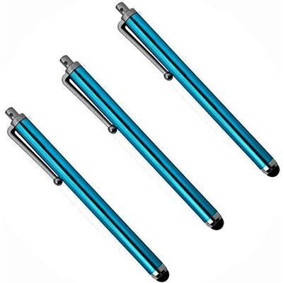 Shot Case Lápiz Capacitivo X3 para HTC U12 + Smartphone Tableta de Escritura Universal – Lote de 3 (Azul) Shot Case Lápiz Capacitivo X3 para HTC U12 + Smartphone Tableta de Escritura Universal – Lote de 3 (Azul)