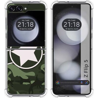 Tumundosmartphone Funda Silicona para Samsung Galaxy Z Flip 5 5G diseño Camuflaje 01 Dibujos Tumundosmartphone Funda Silicona para Samsung Galaxy Z Flip 5 5G diseño Camuflaje 01 Dibujos