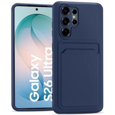 Verco Funda para Samsung Galaxy S26 Ultra Case Silicona, Funda para Teléfono Móvil con Tarjetero Funda Delgada para Samsung S26 Ultra 5G Funda Azul Verco Funda para Samsung Galaxy S26 Ultra Case Silicona, Funda para Teléfono Móvil con Tarjetero Funda Delgada para Samsung S26 Ultra 5G Funda Azul