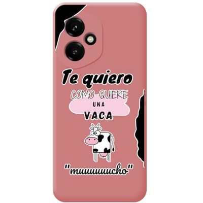 Tumundosmartphone Funda Silicona Líquida Rosa para Huawei Honor 400 5G diseño Vaca Dibujos Tumundosmartphone Funda Silicona Líquida Rosa para Huawei Honor 400 5G diseño Vaca Dibujos