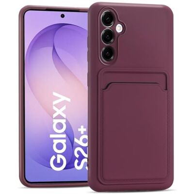 Verco Funda para Samsung Galaxy S26+ Carcasa de Silicona, Funda para Teléfono Móvil con Tarjetero Funda Delgada para Samsung S26 Plus 5G Funda Raspberry Lila Verco Funda para Samsung Galaxy S26+ Carcasa de Silicona, Funda para Teléfono Móvil con Tarjetero Funda Delgada para Samsung S26 Plus 5G Funda Raspberry Lila