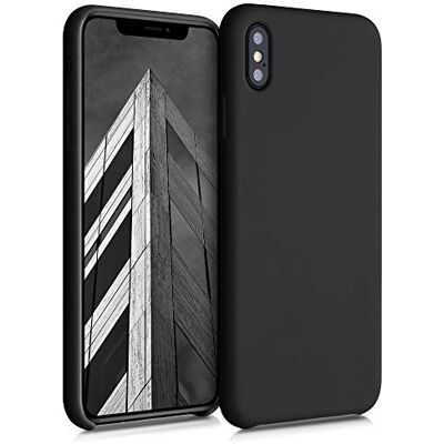 kwmobile Carcasa Compatible con Apple iPhone XS MAX Funda Case TPU y Silicona antigolpes Apto Carga inalámbrica Negro kwmobile Carcasa Compatible con Apple iPhone XS MAX Funda Case TPU y Silicona antigolpes Apto Carga inalámbrica Negro