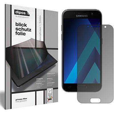 dipos Protector de Pantalla Antiespía para Samsung Galaxy A3 (2017) Película protectora mate, filtro de privacidad 4 vías, ajuste perfecto, antiarañazos, sin burbujas, autoadhesivo dipos Protector de Pantalla Antiespía para Samsung Galaxy A3 (2017) Película protectora mate, filtro de privacidad 4 vías, ajuste perfecto, antiarañazos, sin burbujas, autoadhesivo