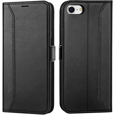 Verco para iPhone 7/8 / SE 2 / SE 3 Funda Cartera Nathy, Acabado Efecto Cuero con Cierre magnético y Ranuras para Tarjetas, Compatible con iPhone 7/8 / SE 2 / SE 3 (4,7 Pulgadas), Negro Verco para iPhone 7/8 / SE 2 / SE 3 Funda Cartera Nathy, Acabado Efecto Cuero con Cierre magnético y Ranuras para Tarjetas, Compatible con iPhone 7/8 / SE 2 / SE 3 (4,7 Pulgadas), Negro