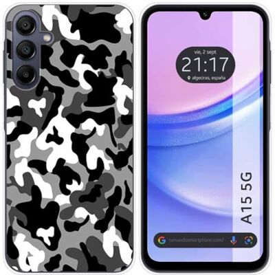 Tumundosmartphone Funda Silicona para Samsung Galaxy A15 4G / 5G diseño Snow Camuflaje Dibujos Tumundosmartphone Funda Silicona para Samsung Galaxy A15 4G / 5G diseño Snow Camuflaje Dibujos