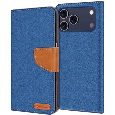 Verco para iPhone 17 Pro MAX Funda Cartera Textil, diseño de Tela con Cierre magnético y Ranuras para Tarjetas, Compatible con iPhone 17 Pro MAX (6,9 Pulgadas), Azul Verco para iPhone 17 Pro MAX Funda Cartera Textil, diseño de Tela con Cierre magnético y Ranuras para Tarjetas, Compatible con iPhone 17 Pro MAX (6,9 Pulgadas), Azul