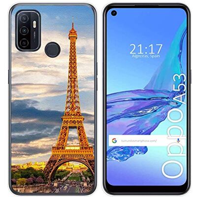 Tumundosmartphone Funda Gel TPU para OPPO A53 / A53s diseño Paris Dibujos Tumundosmartphone Funda Gel TPU para OPPO A53 / A53s diseño Paris Dibujos