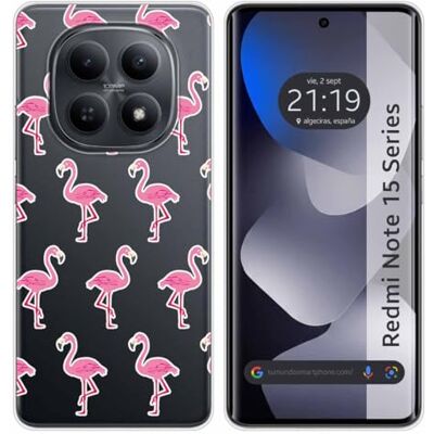 Tumundosmartphone Funda Silicona Transparente para Xiaomi Redmi Note 15 4G diseño Flamenco Dibujos Tumundosmartphone Funda Silicona Transparente para Xiaomi Redmi Note 15 4G diseño Flamenco Dibujos