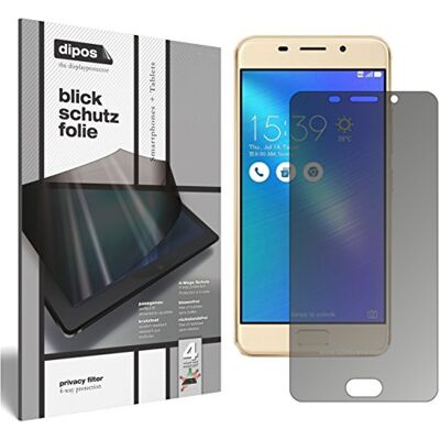 dipos Protector de Pantalla Antiespía para Asus Zenfone 3S Max Película protectora mate, filtro de privacidad 4 vías, ajuste perfecto, antiarañazos, sin burbujas, autoadhesivo dipos Protector de Pantalla Antiespía para Asus Zenfone 3S Max Película protectora mate, filtro de privacidad 4 vías, ajuste perfecto, antiarañazos, sin burbujas, autoadhesivo