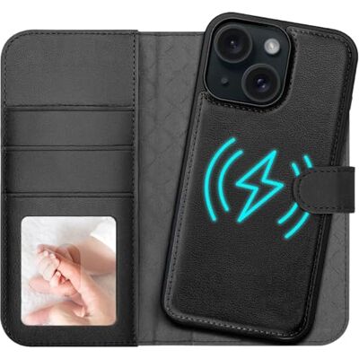 Verco Funda para iPhone 15 Case (2 en 1) Funda magnética extraíble para teléfono móvil, carga inalámbrica, tarjetero, funda RFID estilo libro, negro Verco Funda para iPhone 15 Case (2 en 1) Funda magnética extraíble para teléfono móvil, carga inalámbrica, tarjetero, funda RFID estilo libro, negro