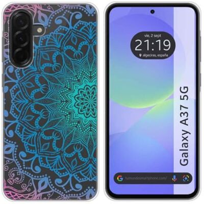 Tumundosmartphone Funda Silicona Transparente para Samsung Galaxy A37 5G diseño Mandala Dibujos Tumundosmartphone Funda Silicona Transparente para Samsung Galaxy A37 5G diseño Mandala Dibujos