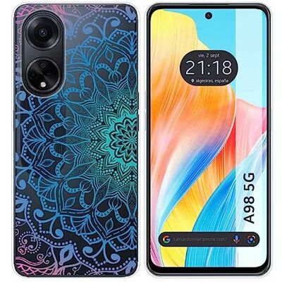 Tumundosmartphone Funda Silicona Transparente para OPPO A98 5G diseño Mandala Dibujos Tumundosmartphone Funda Silicona Transparente para OPPO A98 5G diseño Mandala Dibujos