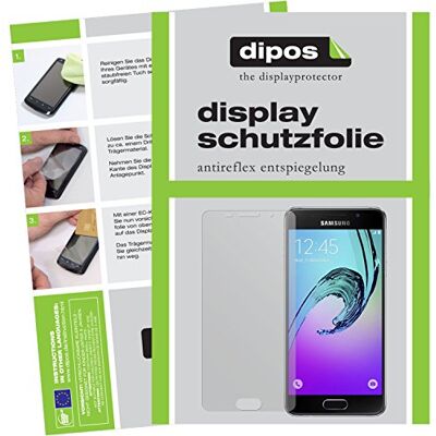 dipos 6x Protector de Pantalla mate para Samsung Galaxy A3 (2016) 3x delantera + 3x trasera, Antirreflejos, anti-reflectante, ajuste perfecto, antiarañazos, sin burbujas dipos 6x Protector de Pantalla mate para Samsung Galaxy A3 (2016) 3x delantera + 3x trasera, Antirreflejos, anti-reflectante, ajuste perfecto, antiarañazos, sin burbujas