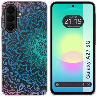 Tumundosmartphone Funda Silicona Transparente para Samsung Galaxy A27 5G diseño Mandala Dibujos Tumundosmartphone Funda Silicona Transparente para Samsung Galaxy A27 5G diseño Mandala Dibujos