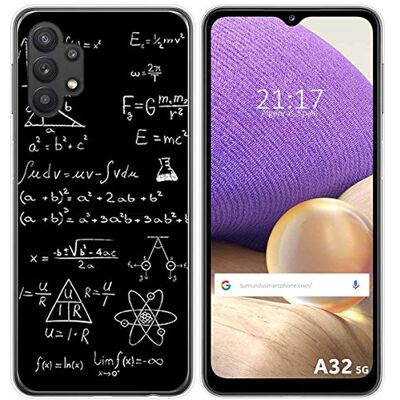 Tumundosmartphone Funda Gel TPU para Samsung Galaxy A32 5G diseño Formulas Dibujos Tumundosmartphone Funda Gel TPU para Samsung Galaxy A32 5G diseño Formulas Dibujos