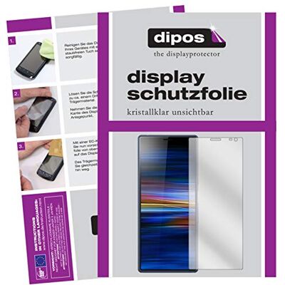 dipos 2x Protector de Pantalla claro para Sony Xperia 10 Plus Transparente, ajuste perfecto, antiarañazos, sin burbujas, apto para fundas, compatible con huellas dactilares, autoadhesivo dipos 2x Protector de Pantalla claro para Sony Xperia 10 Plus Transparente, ajuste perfecto, antiarañazos, sin burbujas, apto para fundas, compatible con huellas dactilares, autoadhesivo