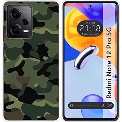 Tumundosmartphone Funda Silicona para Xiaomi Redmi Note 12 Pro 5G diseño Camuflaje Dibujos Tumundosmartphone Funda Silicona para Xiaomi Redmi Note 12 Pro 5G diseño Camuflaje Dibujos