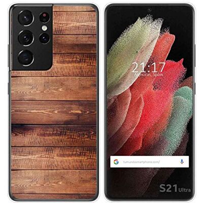 Tumundosmartphone Funda Gel Tpu para Samsung Galaxy S21 Ultra 5G diseño Madera 02 Dibujos Tumundosmartphone Funda Gel Tpu para Samsung Galaxy S21 Ultra 5G diseño Madera 02 Dibujos