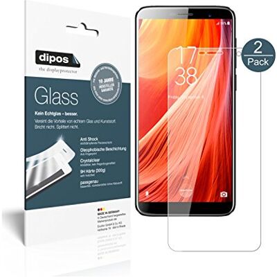 dipos 2x Protector de Pantalla 9H claro para HOMTOM S7 dipos 2x Protector de Pantalla 9H claro para HOMTOM S7