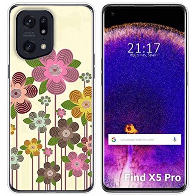 Tumundosmartphone Funda Silicona para OPPO Find X5 Pro 5G diseño Primavera En Flor Dibujos Tumundosmartphone Funda Silicona para OPPO Find X5 Pro 5G diseño Primavera En Flor Dibujos