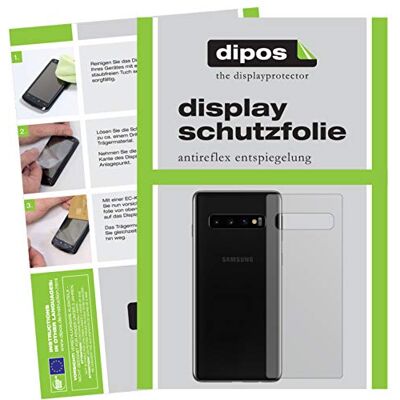 dipos 2x Protector de Pantalla mate para Samsung Galaxy S10 Plus Rückseite Antirreflejos, anti-reflectante, ajuste perfecto, antiarañazos, sin burbujas, compatible con huellas dactilares, autoadhesivo dipos 2x Protector de Pantalla mate para Samsung Galaxy S10 Plus Rückseite Antirreflejos, anti-reflectante, ajuste perfecto, antiarañazos, sin burbujas, compatible con huellas dactilares, autoadhesivo